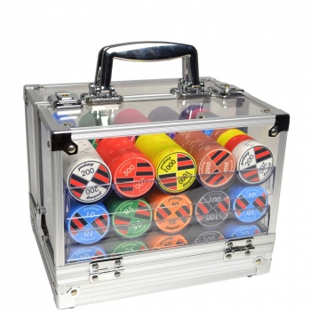 Stylish Casino Stripe Chip Set
