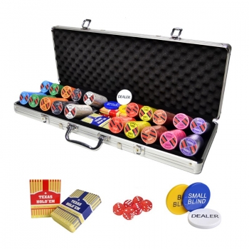 Stylish Casino Stripe Chip Set