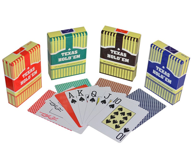 Big Font PVC Plastic Texas Playing Cards